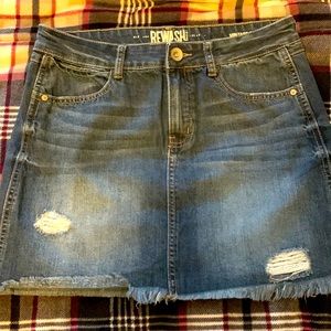 Denim mini skirt